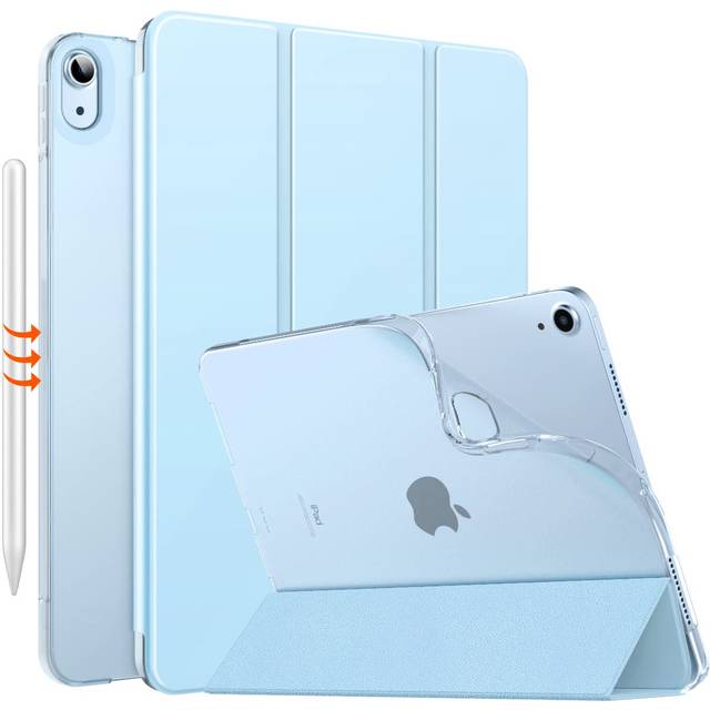 MoKo for iPad Air 11 Inch Case 7th/6th Generation M3/M2 2025/2024, iPad Air 5th/4th Gen 10.9" 2022/2020, Translucent Frosted Soft TPU Back Cover, Slim Protective Cover,Auto Wake/Sleep,Sky Blue