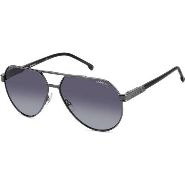 Carrera Man CARRERA 1067/S KJ1/WJ Solglasögon Metall Gevärfat Grå Pilot Polariserad Skuggad