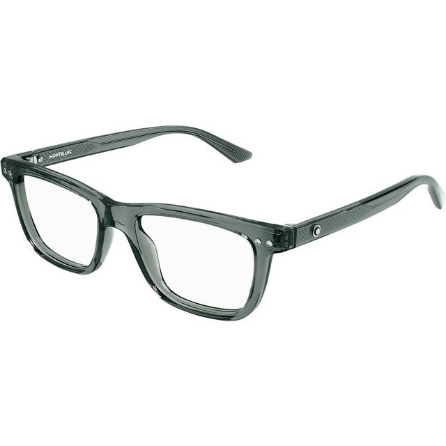 Montblanc MB0322O 004 Men's Eyeglasses Clear Size 51 (Frame Only) - Blue Light Block Available - Transparent Grey (51)