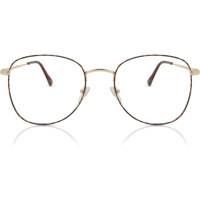 Oval Full Rim Metal Men&#39;s Prescription Glasses Online Gold Size 55 - Free Lenses - Blue Light Block Available - SmartBuy Collection - Tortoise Gold (55)