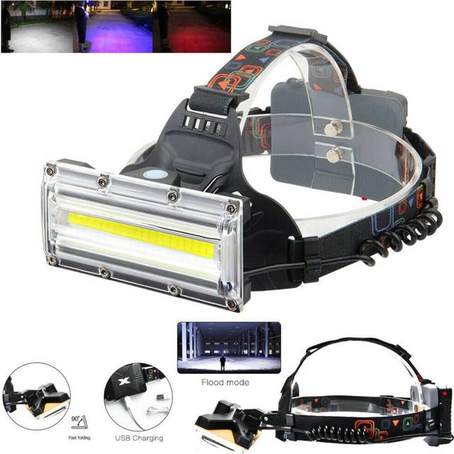 USB Rechargeable LED Headlamp Head Torch Flashlight Headlight Work