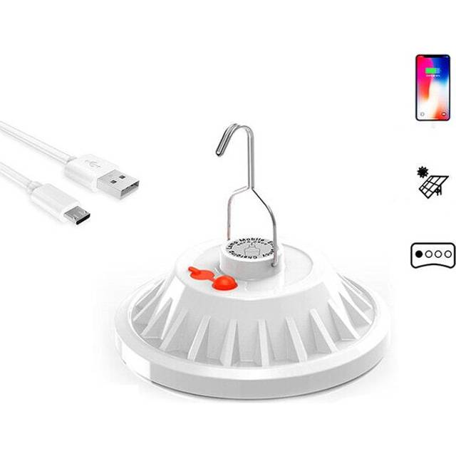 (S) 2 in 1 300W Solar LED Camping Light Remote Control Tent Light Hang Fishing Night Light Emergency Work Lamp Power Bank