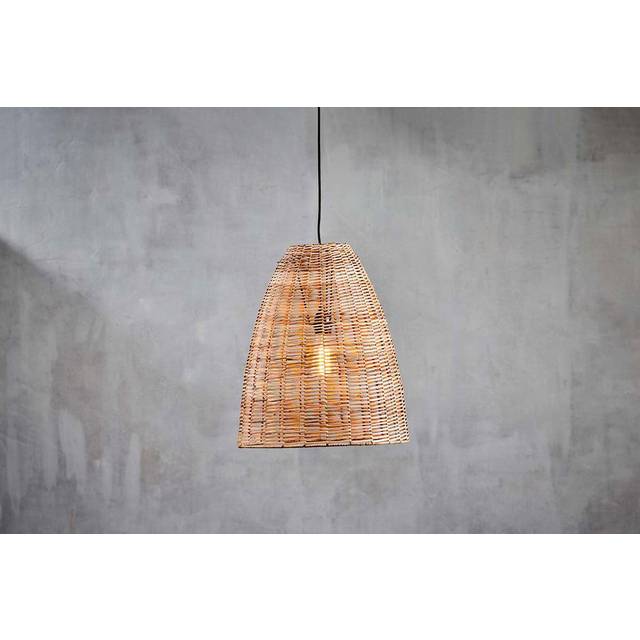 nkuku Noko Wicker Conical Pendant Light, Natural