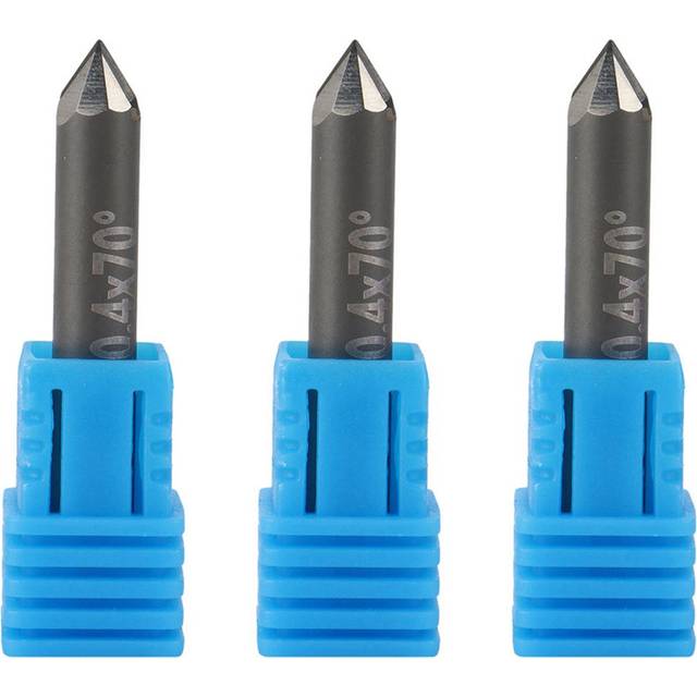3X PCD Diamond Engraving Bits Engraver CNC Carving Tools Stone Carbide Milling Cutter on Granite Marble