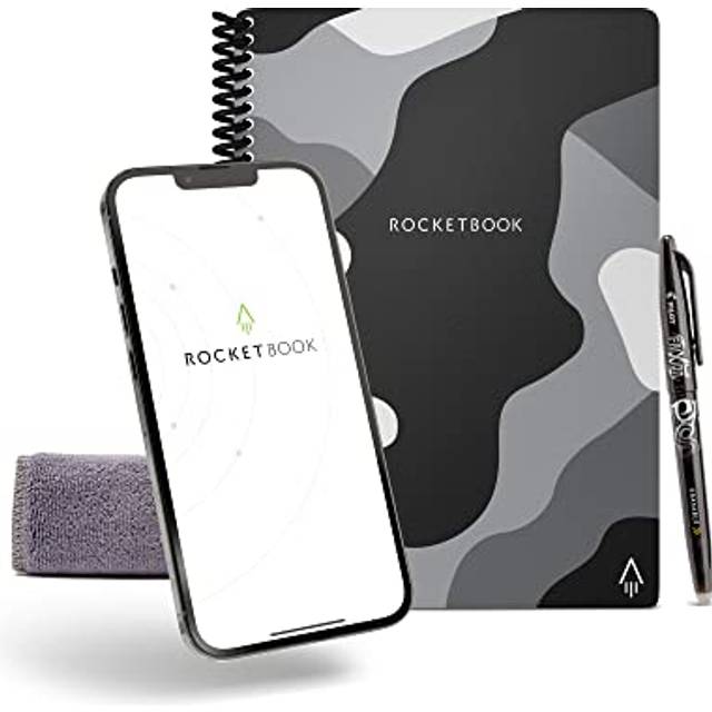 Rocketbook Smart Reusable - Dot-Grid Eco-Friendly Notebook with 1 Pilo