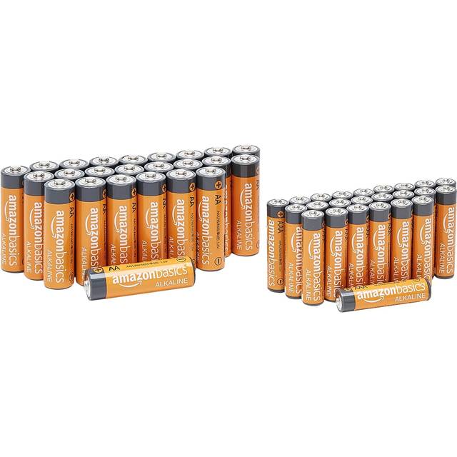 48-Pack AA & AAA High-Performance alkaline Batteries Value Pack - 24 AA Batteries and 24 AAA Batteries, 1.5 Volt, 10-Year Shelf Life