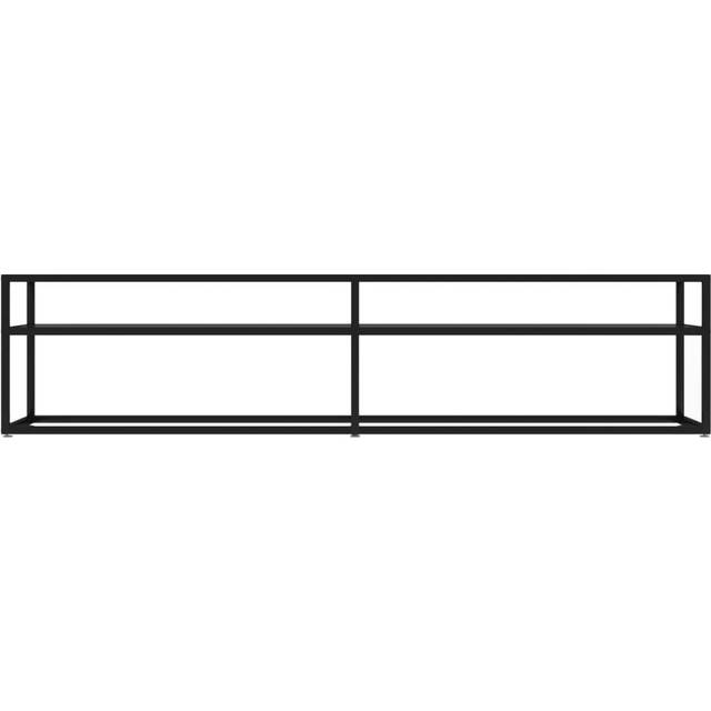 vidaXL TV Cabinet Black 180x40x40.5 cm Tempered Glass