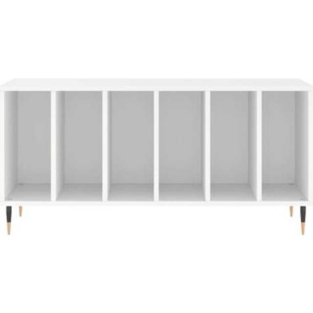 Stereobänk vit 100x38x48 cm konstruerat trä