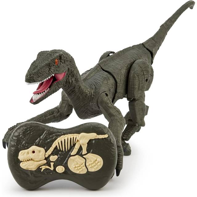 Remote Control Velociraptor Dinosaur Toys 24GHz Light Sounds Electric Walking Robot RC Dino