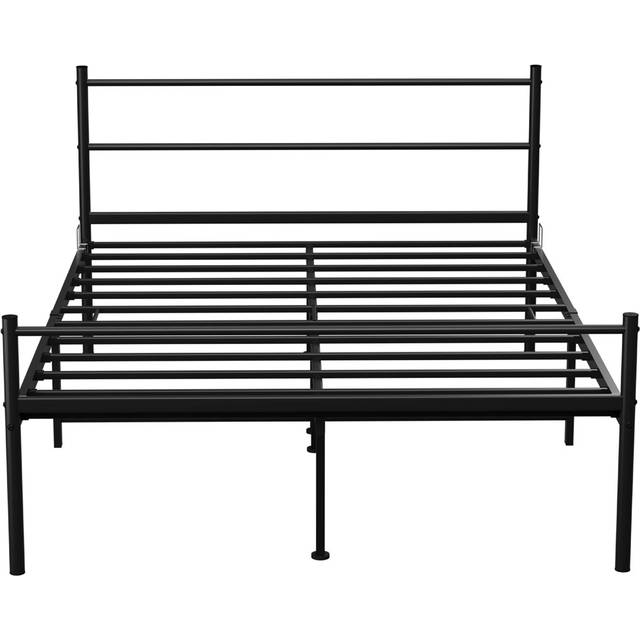 (Black, Double) Extra Strong Single Metal Bed Frame in Black - Single Bed Frames, 6ft x 4.6ft Base