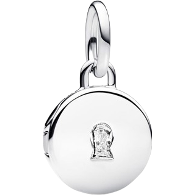 Pandora Pendants & Charms - Key hole engravable locket sterling silver dangle - silver - Pendants & Charms for ladies - unisize