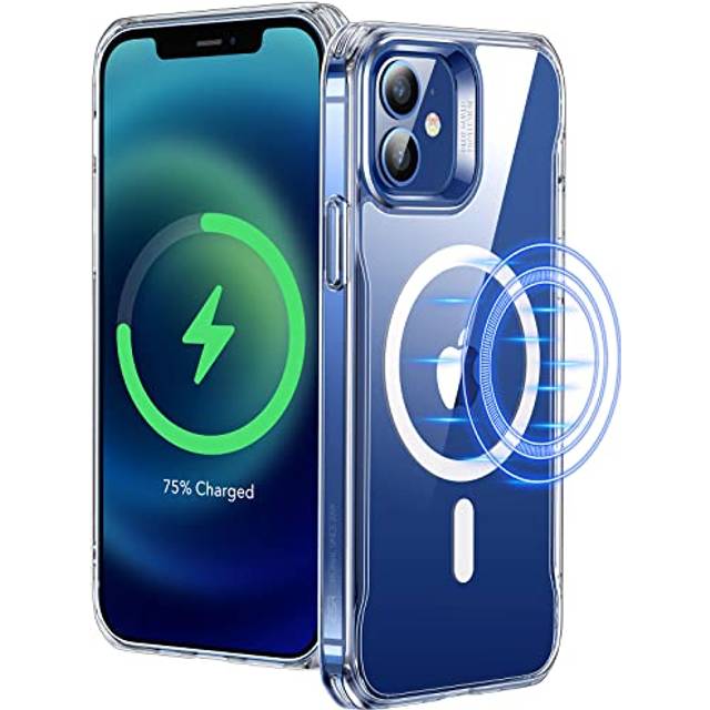 ESR Skal för iPhone 12/iPhone 12 Pro, Magnetiskt MagSafe-kompatibelt hölje, HD Clear Hybrid Case med HaloLock, Förstärkt Fallskydd, Reptålig Ryggstöd,Transparent