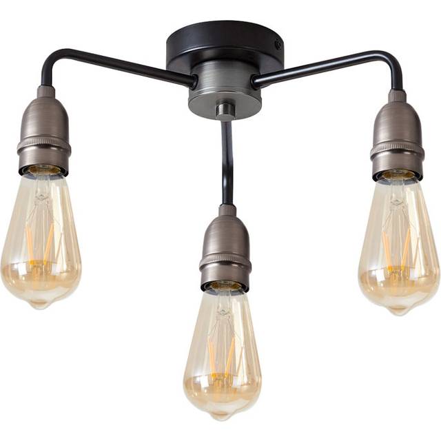 Pelletier 3-Light Semi Flush Mount - Silver (12cm H X 38cm W X 38cm D)