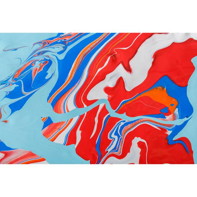 Liquid Marbling Acrylic Paint Background. Fluid Painting Abstract Texture (20cm H x 30cm W x 3.8cm D)