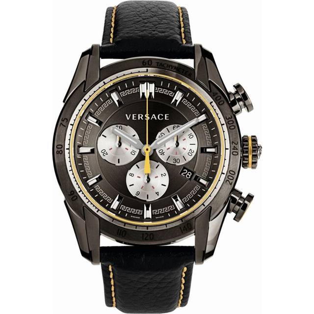 Versace VDB020014 V-Ray Black Stainless Steel Case Men's Watch