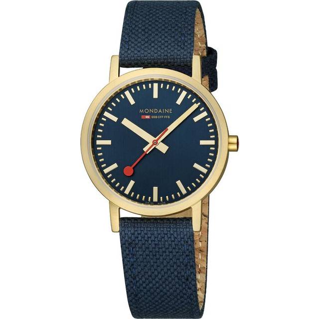 Mondaine unisex watch classic 36 mm a660.30314.40sbq textile