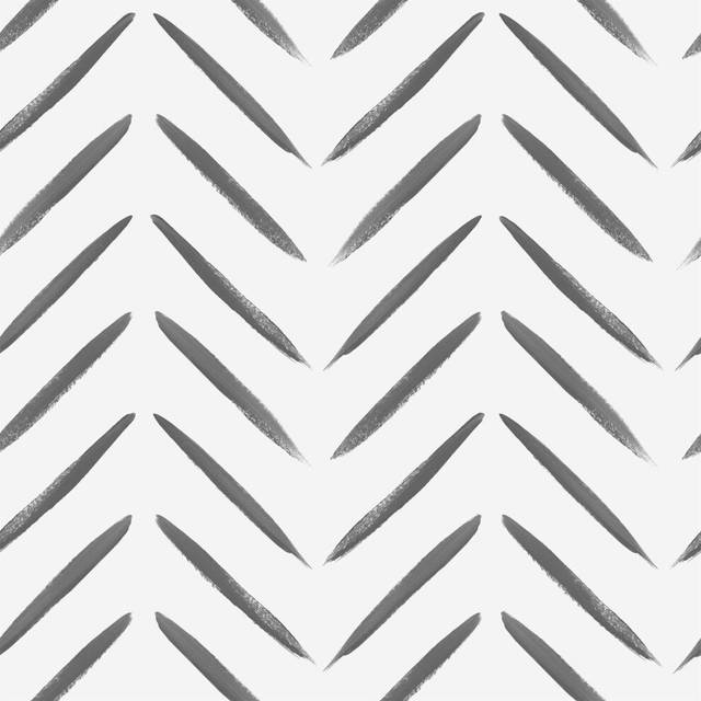 Abstract Chevron Brush Marks Black Paint Wallpaper Holden Decor