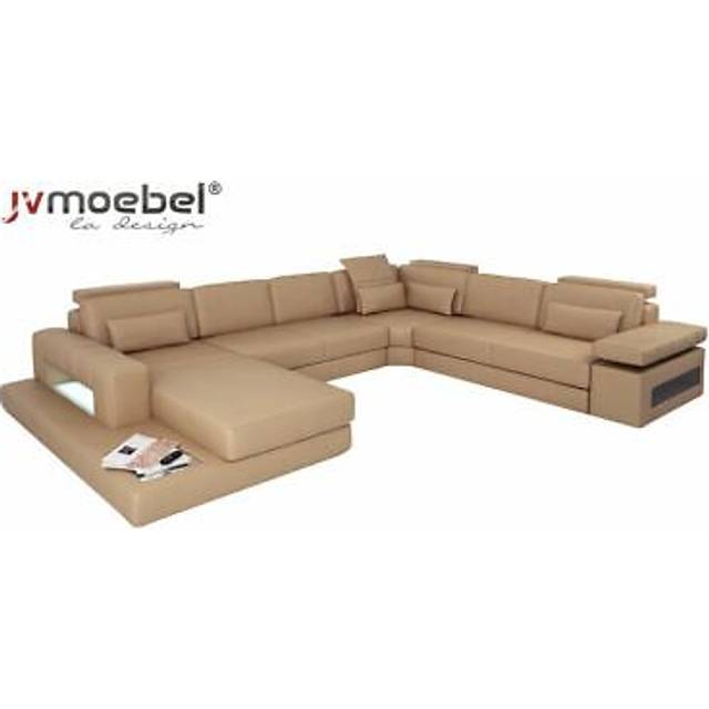 Living area u shape design modern sofa couch corner sofa leather upholstery