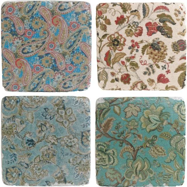 Floral Coasters - Cream (0.5cm X 9.5cm W X 9.5cm D)
