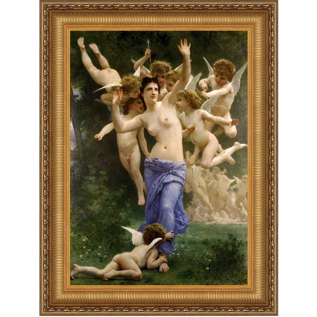 Invading Cupid’S Realm Framed Canvas Replica Painting: Grande