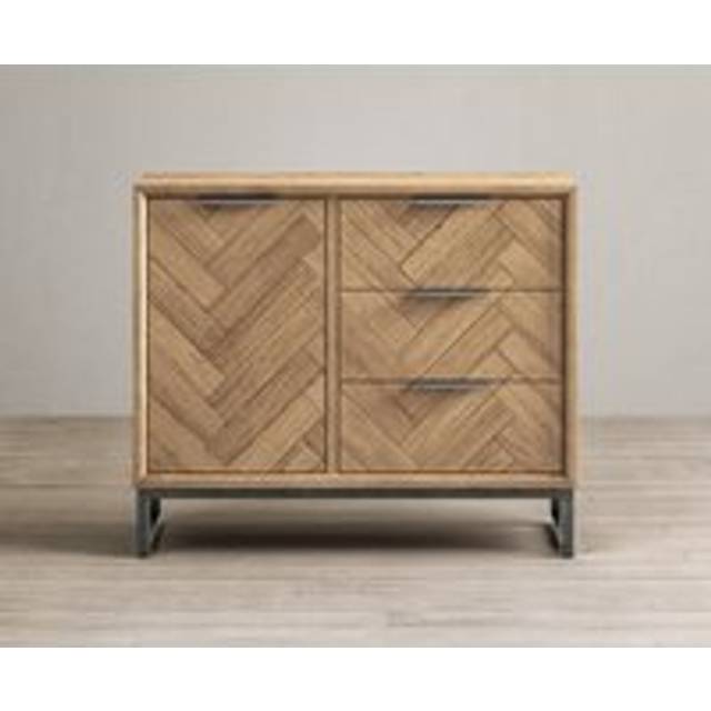 Herringbone Solid Oak Small Sideboard