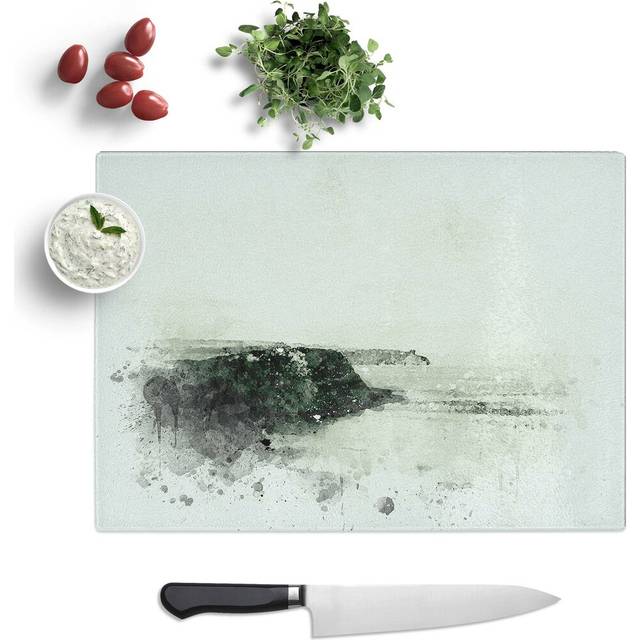 Tempered Glass Port Mulgrave in North Yorkshire Chopping Board (28.5 cm W x 20 cm L)
