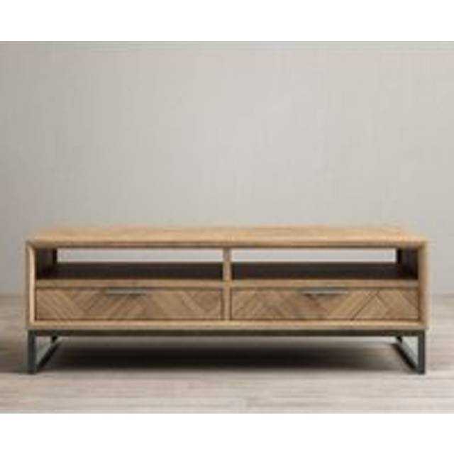 Herringbone Solid Oak 4 Drawer Coffee Table