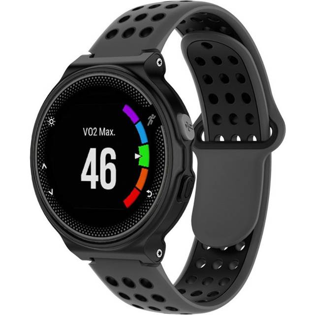 26 mm Garmin Forerunner 735XT / 220 / 230 / 235 / 620 / 630 klockarmband i silikon med dubbla färger - Helsvart