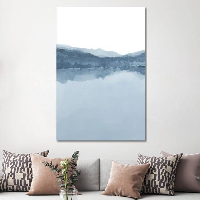 Watercolor Landscape III Shades Of Blue (152.5 cm H x 101.5 cm W)