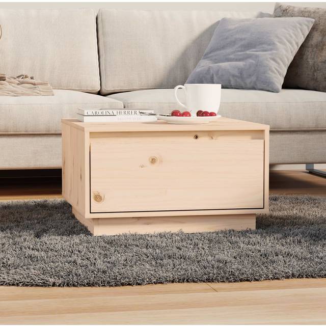Ebern Designs Coffee Table Honey Brown 55X56x32 Cm Solid Wood Pine (55cm W X 56cm D)