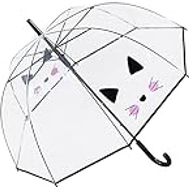 Transparent/Black Cat Birdcage Umbrella (*)