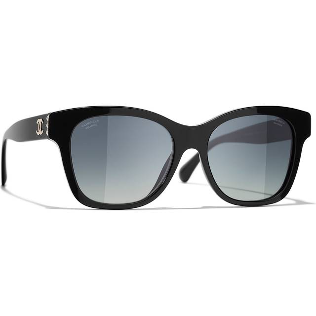 CHANEL square Sunglasses C622S8 Black & Gold