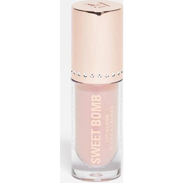 Makeup Revolution Y2k Sweet Bomb Lip Gloss Vanilla Ice White Holo