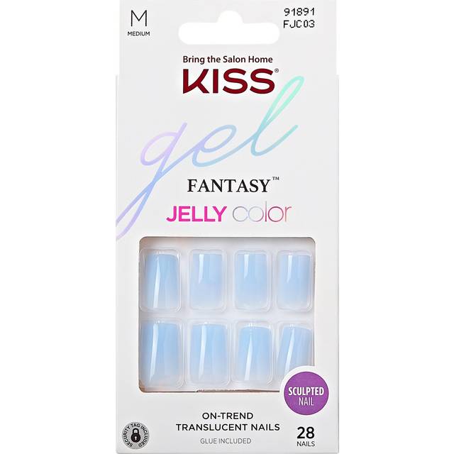 Kiss Gel Fantasy Jelly Color Kunstige Negle Jelly Crushin 28 Stk