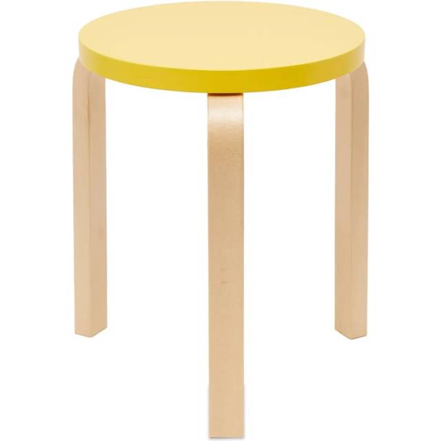 Artek Stool 60 pall 3 st ben Gul-Björk