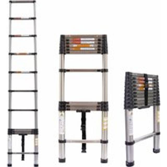 Briefness - Telescopic Ladder Extendable Step Ladder Folding Multi Purpose Loft Ladders diy