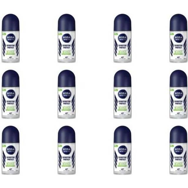 Nivea Men Sensitive Protect Anti-Perspirant Roll-On 50ml (Pack of 12)