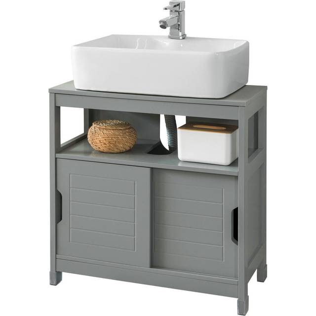 SoBuyÂ® FRG128-SG, Under Sink Bathroom Storage Cabinet, 60x30x61cm