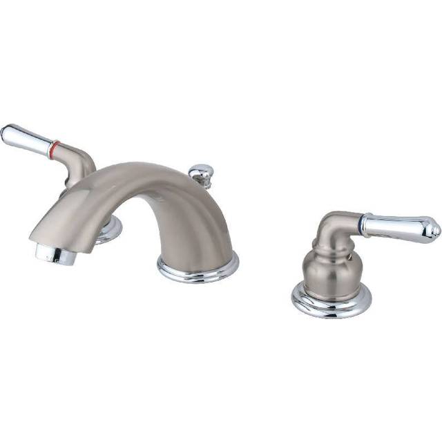 Kingston Brass GKB967 Widespread Bathroom Faucet  Brushed Nickel/Polis