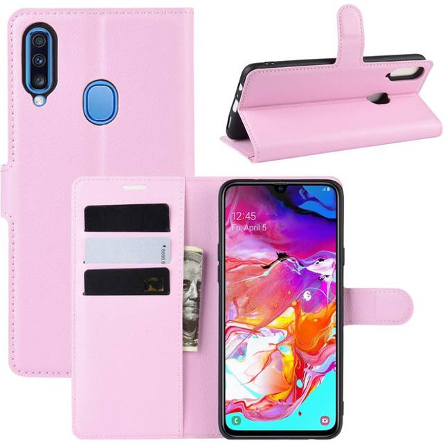 Alpha läder Samsung Galaxy A20s fodral - Rosa