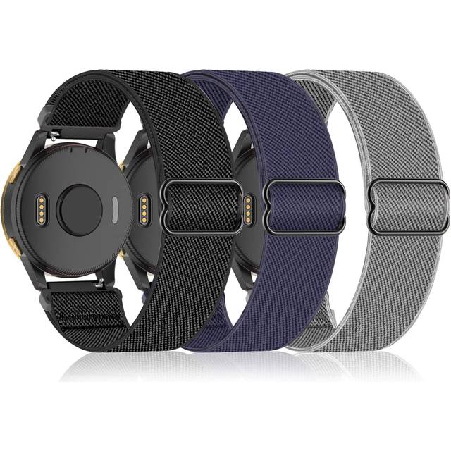 3 Pack Stretchy Nylon Watch Bands Compatible with Garmin Venu/Venu Sq