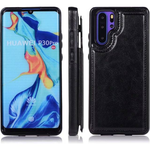 Huawei P30 Pro Stöttåligt Skal Korthållare 3-FACK Flippr