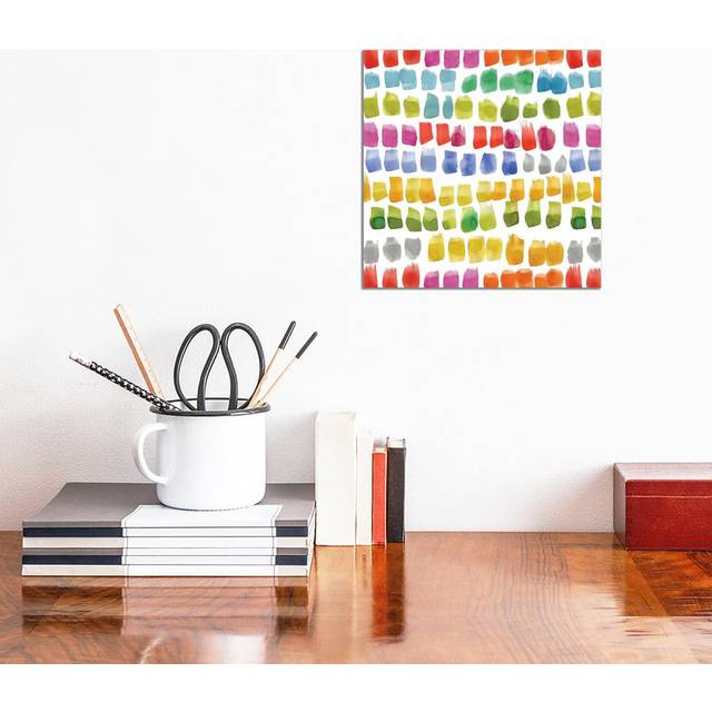Painters Palette Multi II (Brush Stroke) by Nancy Green - Wrapped Canvas Print (30.48cm H x 30.48cm W x 1.90cm D)