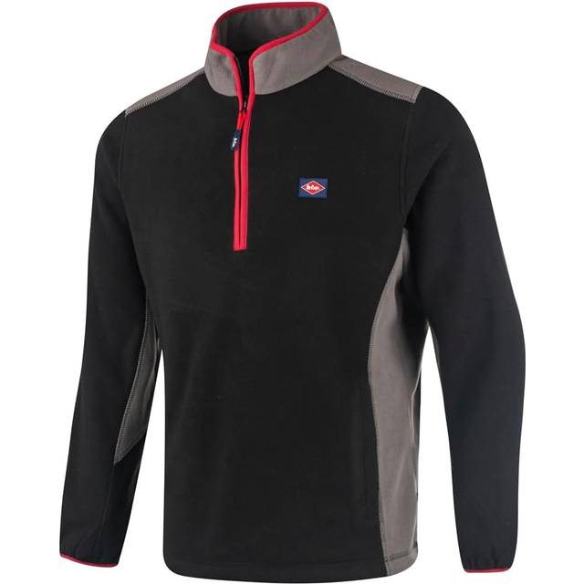 Lee cooper workwear mens half zip polar fleece thermal work sweater jumper top