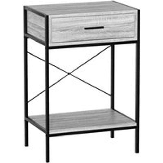 Vida Designs Brooklyn 1 Drawer Console Table With Shelf Industrial Hallway Entryway Furniture, Grey, Grey