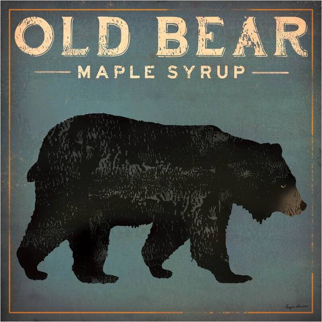 'Old Bear Maple Syrup' Graphic Art Print on Wrapped Canvas (45.72 cm H x 45.72 cm W x 1.91 cm D)
