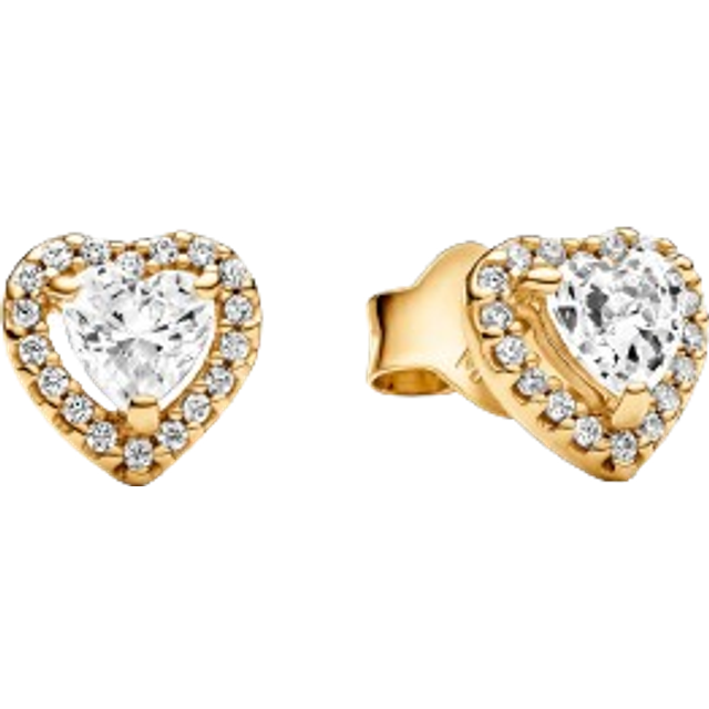Pandora  Earrings Shiny Raised Heart Stud Earrings 268427C01