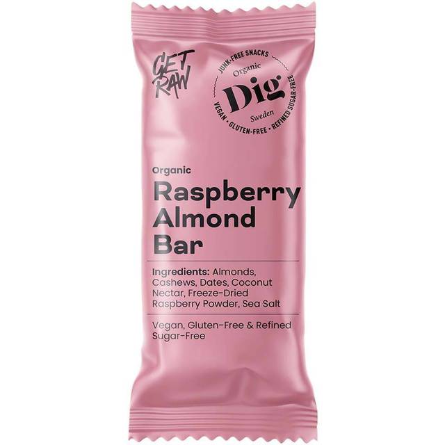 Getraw Raspberry Almond Bar 42g 1pak