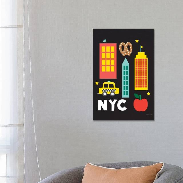 City Fun NYC by Ann Kelle - Wrapped Canvas Graphic Art (66.04 cm H x 45.72 cm W x 3.175 cm D)