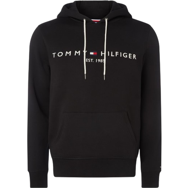 Tommy Hilfiger Men's Fleece Lined Logo Hoodie Black Large